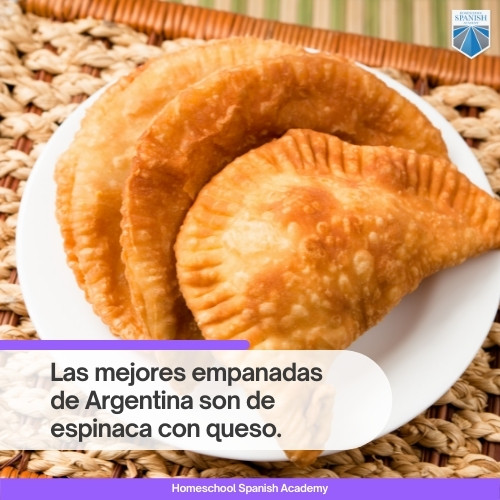 Las mejores empanadas de Argentina son de espinaca con queso.