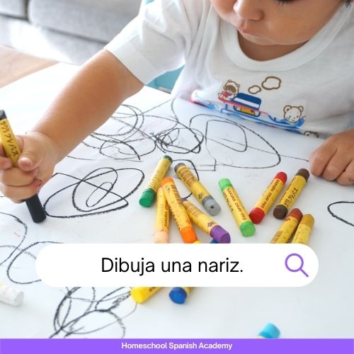 Dibuja una nariz.